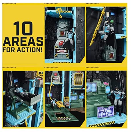 Batman, Bat-Tech Batcave, Giant Transforming Playset with Exclusive 4-- Batman Figure and Accessories