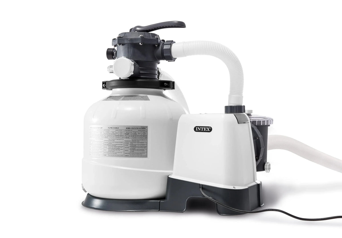 INTEX 26651EG SX3000 Krystal Clear Sand Filter Pump for Above Ground Pools, 16in, Light gray