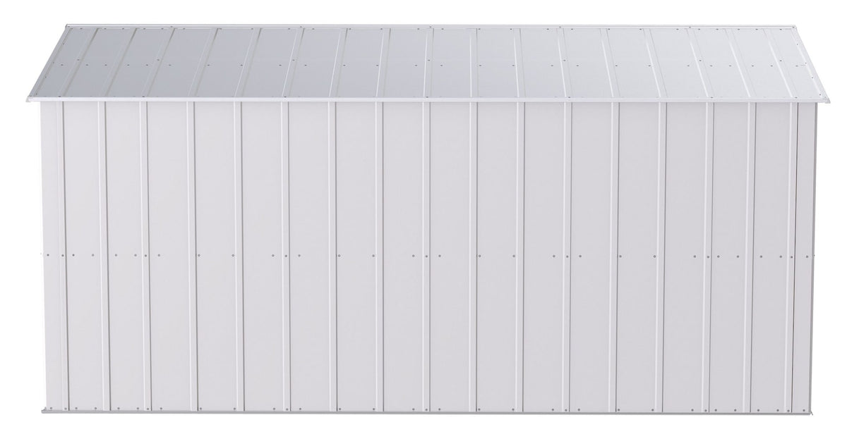 Arrow Classic Galvanized Steel Storage Shed, Flute Grey, 10-ft x 14-ft