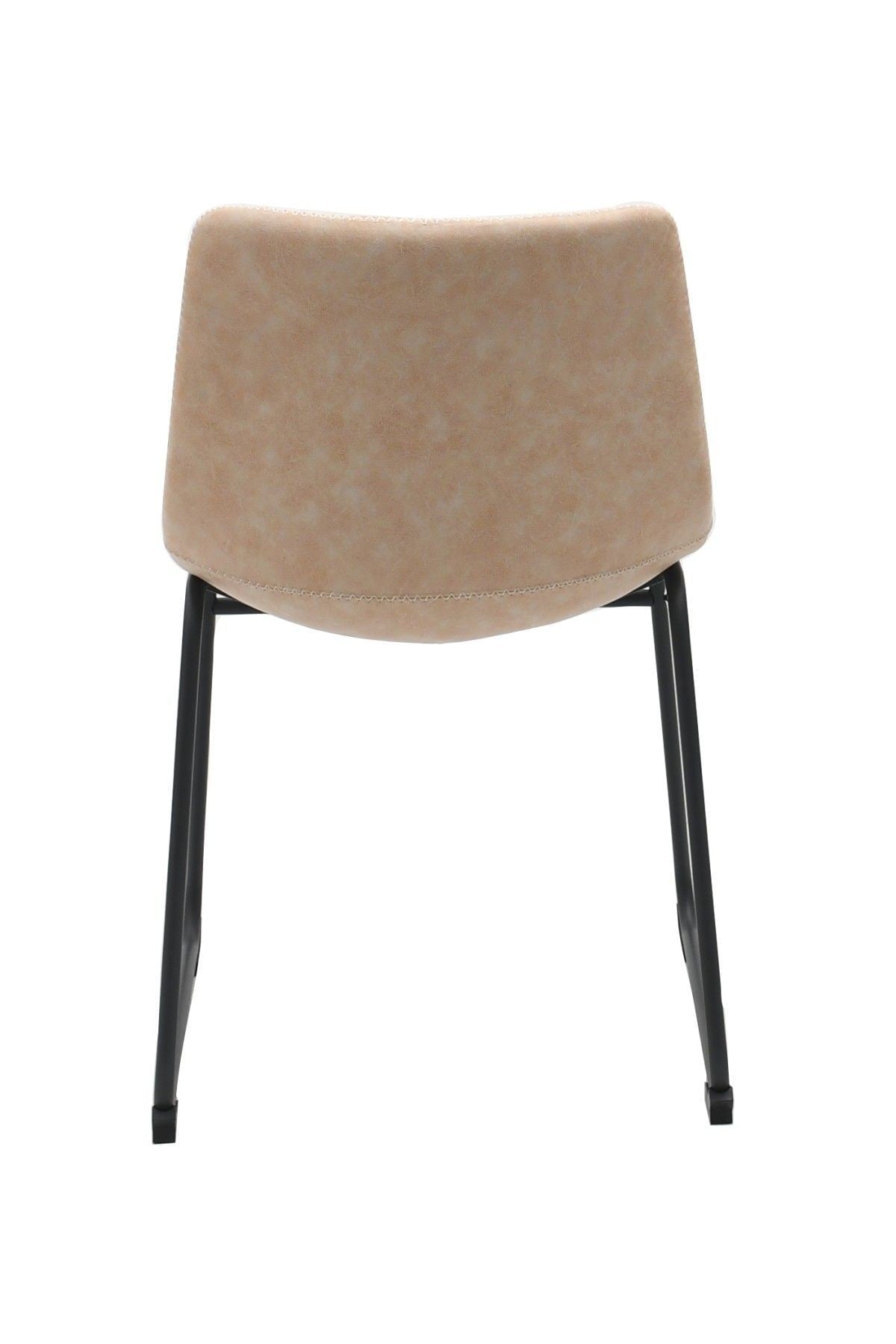Brassex Rachel Vintage Beige Fabric Upholstered Dining Chair, 2-pc