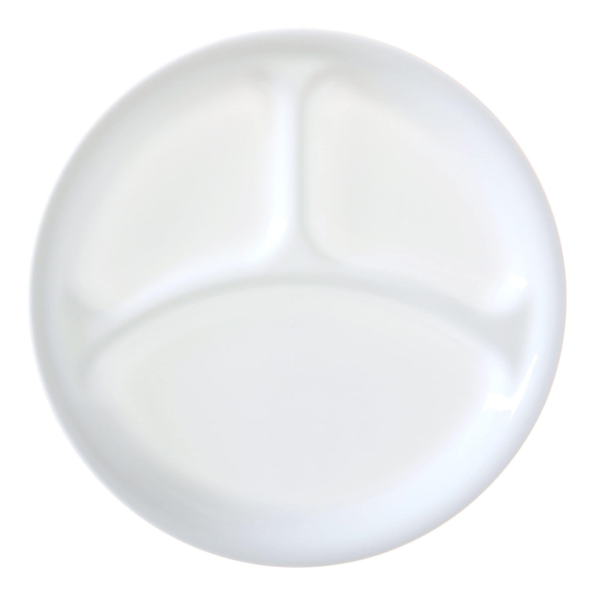 Corelle Glass Divided Dinner Plate, 10.25-in, White