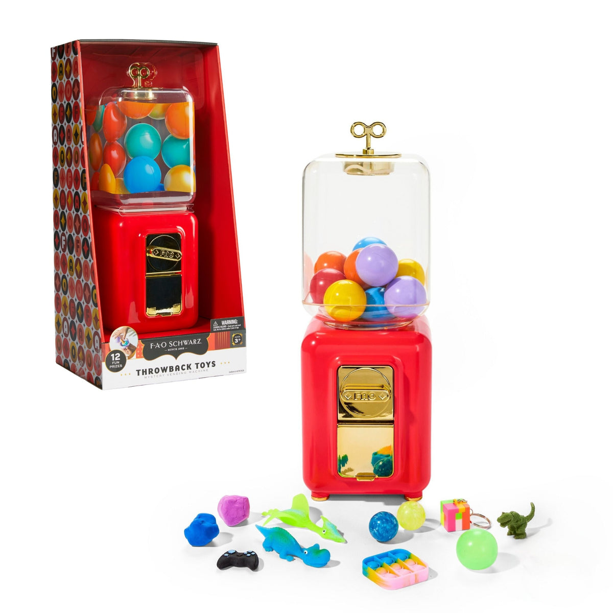 FAO Schwartz Throwback Toys Vending Machine, Red