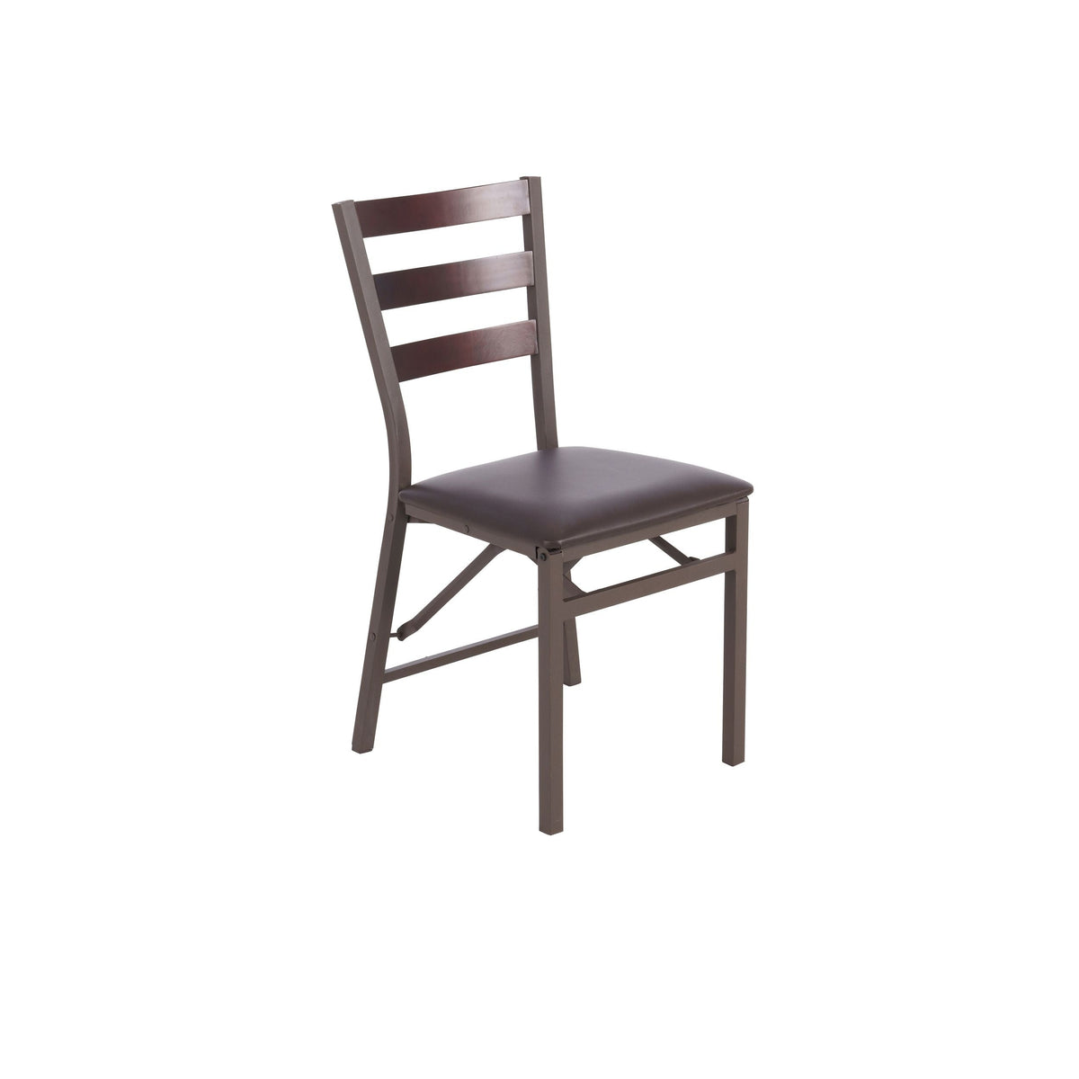 For Living Black Microfibre Folding Ladder Chair, Brown
