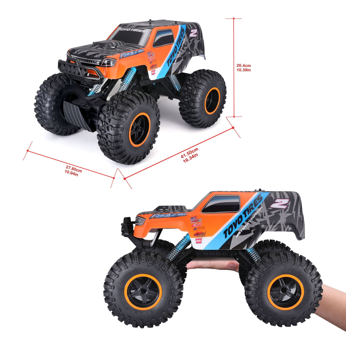 Maisto Tech Remote Controlled Indoor/Outdoor Rockzilla Truck Vehicle Toy, Ages 8+