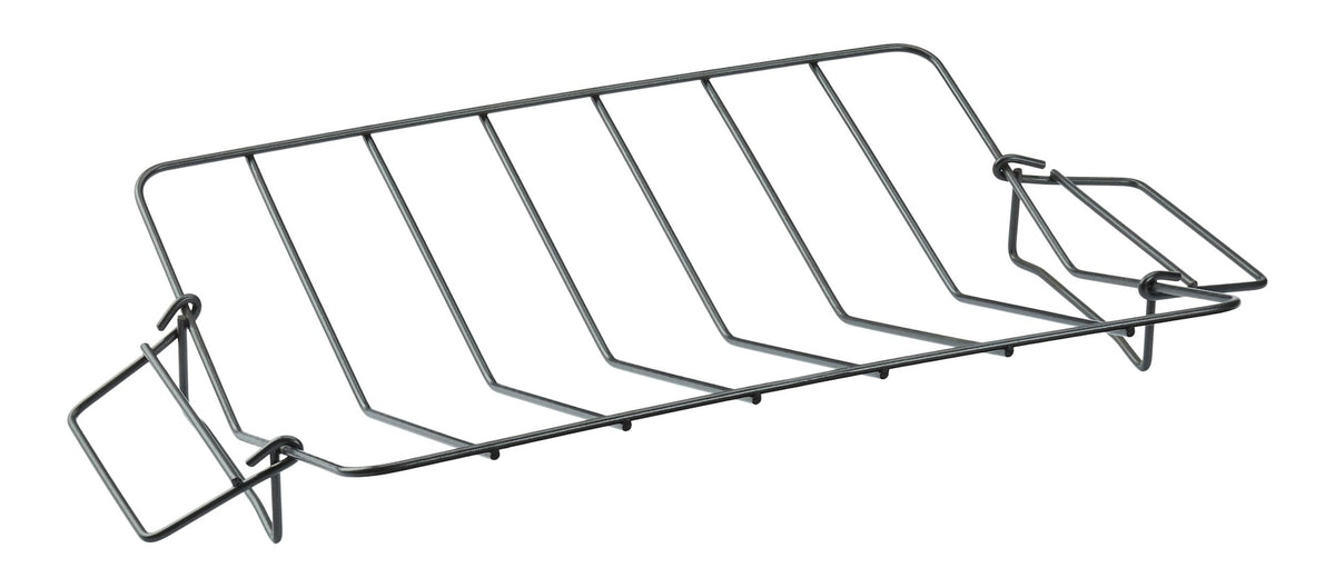 Master Chef Heavy-Duty Grey Non-Stick Roaster with Handle and Rack, 17-in