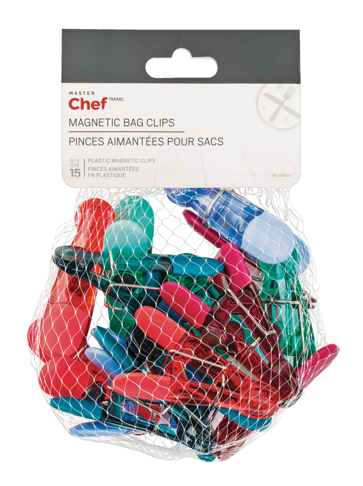 MASTER Chef Magnetic Bag Clips, 15-pk