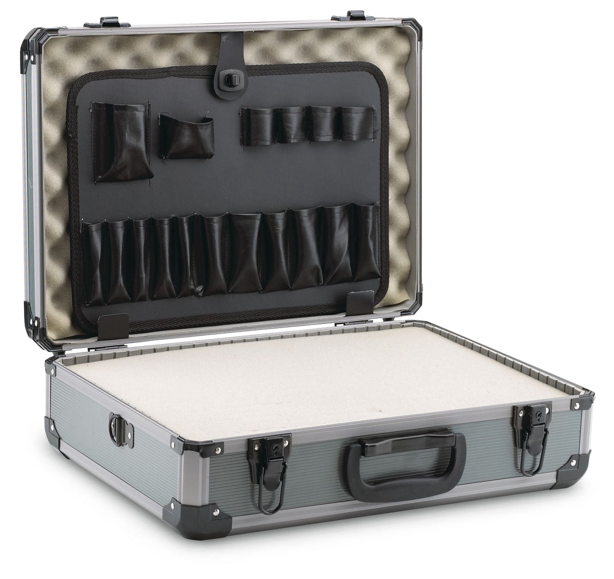 Mastercraft Portable Aluminum Case with Adjustable Strap, Lockable, 18-in