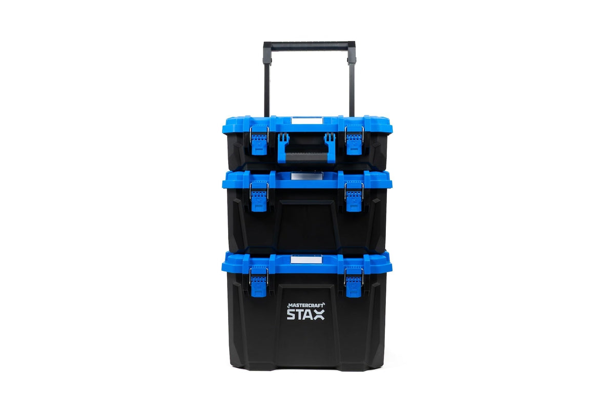 Mastercraft Stax Tool Storage Set with Auto-Locking Mechanism, 3-pc