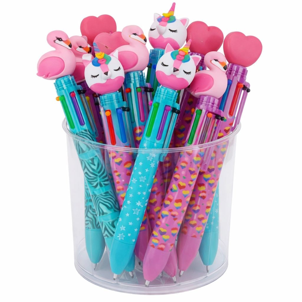 Merangue Pen With Fun Toppers, Assorted Colours