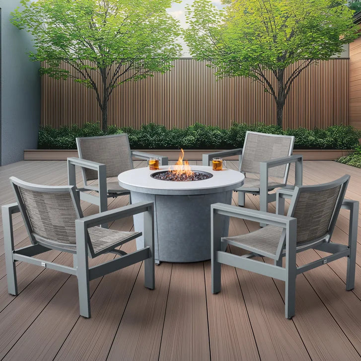 Milo 5-piece Patio Seating Set with Fire Table