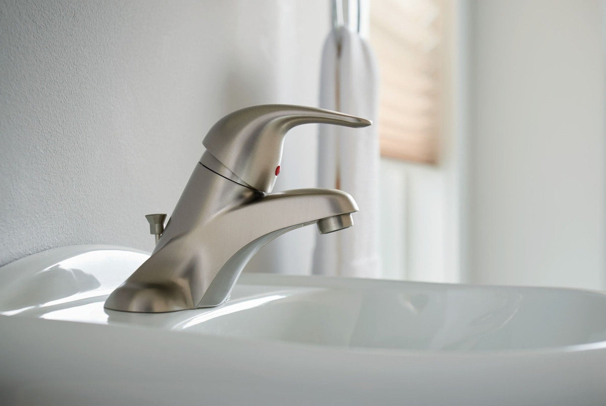 Moen Adler Single Handle Bathroom Faucet, Spot Resist Brushed Nickel