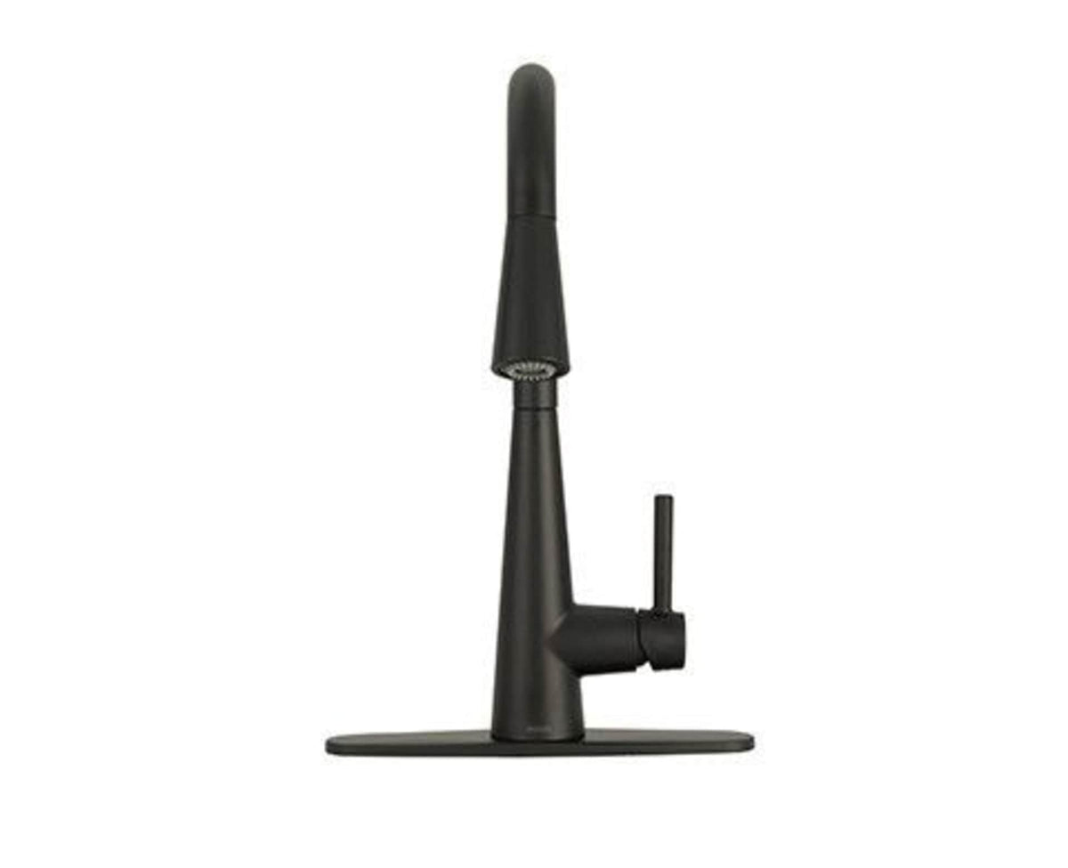 Moen Sleek Single Handle High Arc Pull Down Sprayer Kitchen Faucet with Power Boost, Matte Black