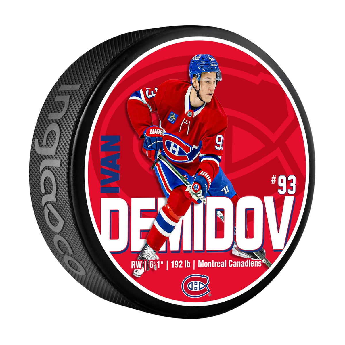 NHL Montreal Canadiens Ivan Demidov Hockey Puck, 6-oz