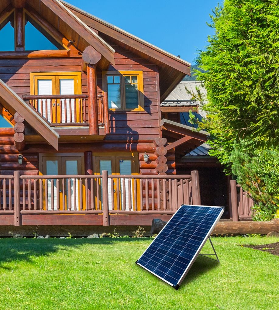 NOMA 100 Watt, 12V Crystalline Solar Panel Kit with Stand and Charge Controller
