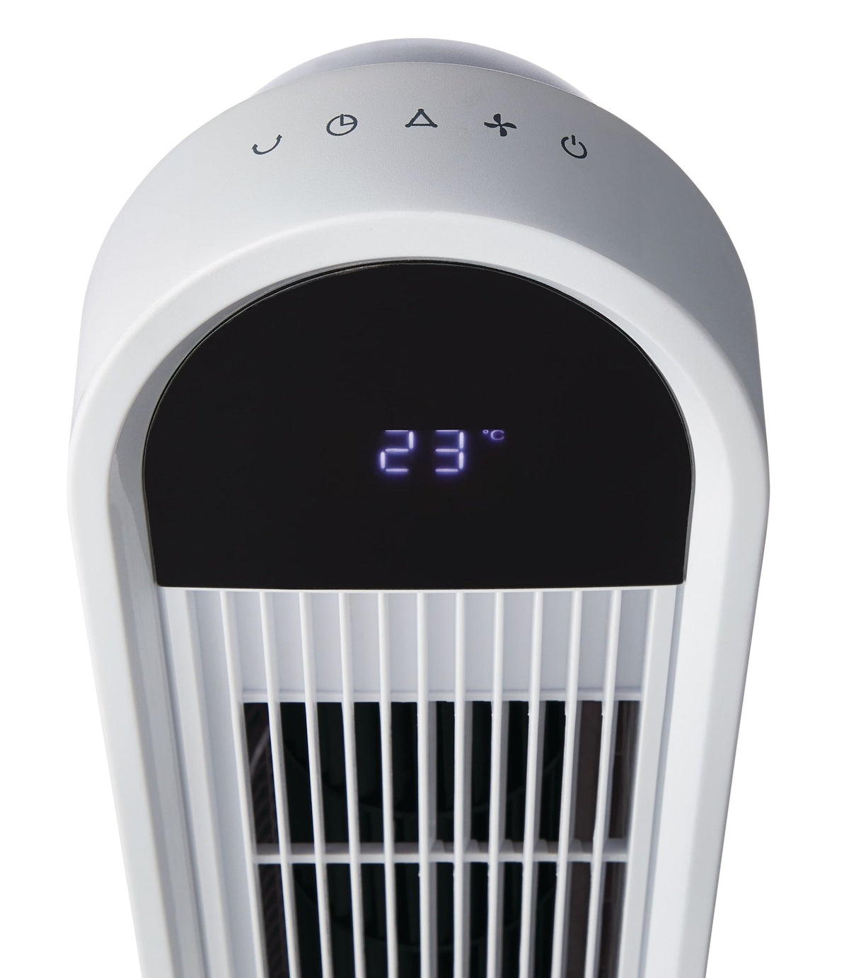 NOMA Oscillating Tower Fan, Remote Control, 3-Speed, White, 45-in