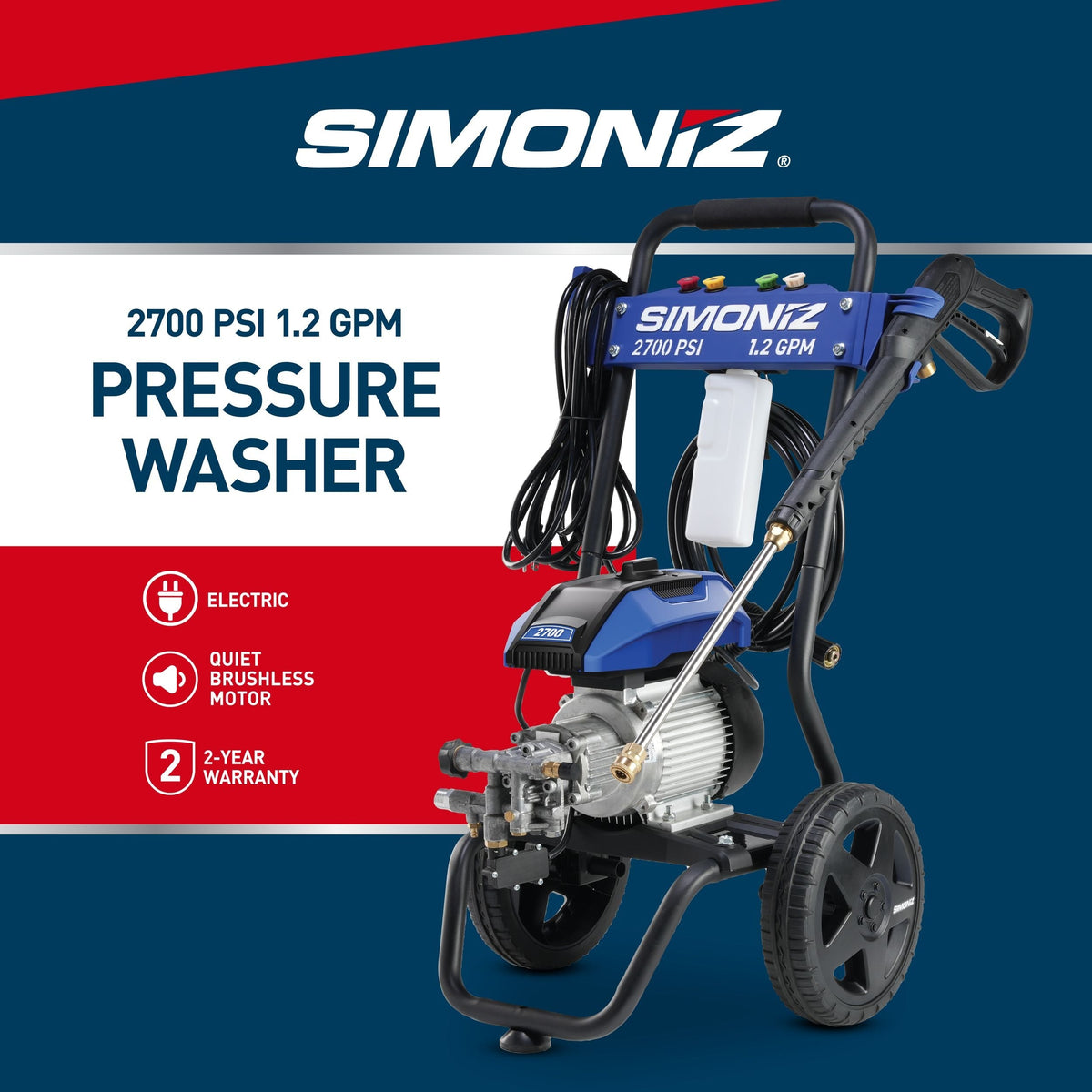 Simoniz 2700 PSI Electric Pressure Washer