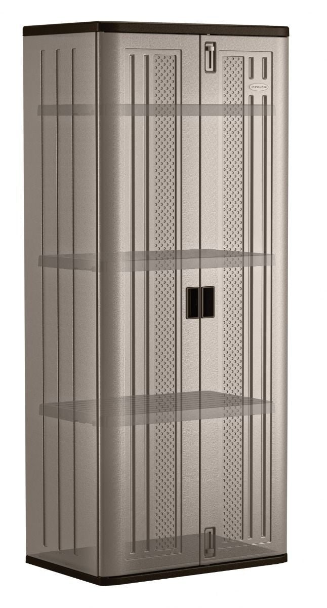 Suncast 19 cu-ft Tall 3-Shelf Resin Storage Cabinet