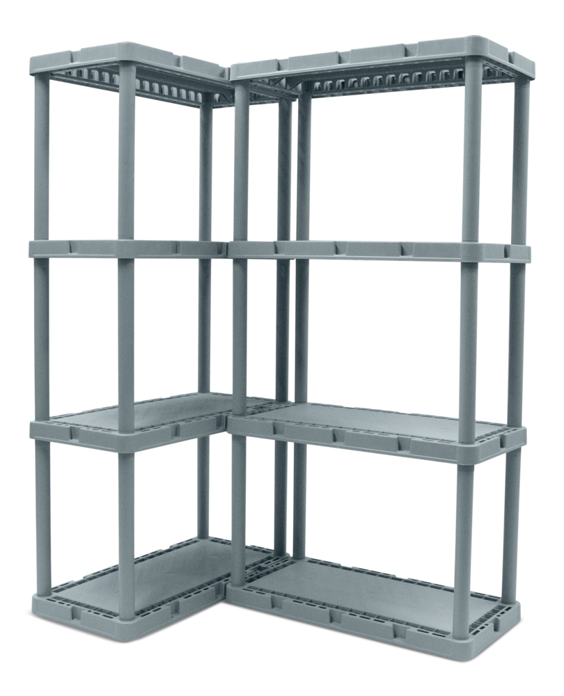 type A Prima Light-Duty 4-Tier Connecting Shelving Storage Unit, Holds up to 220-lb