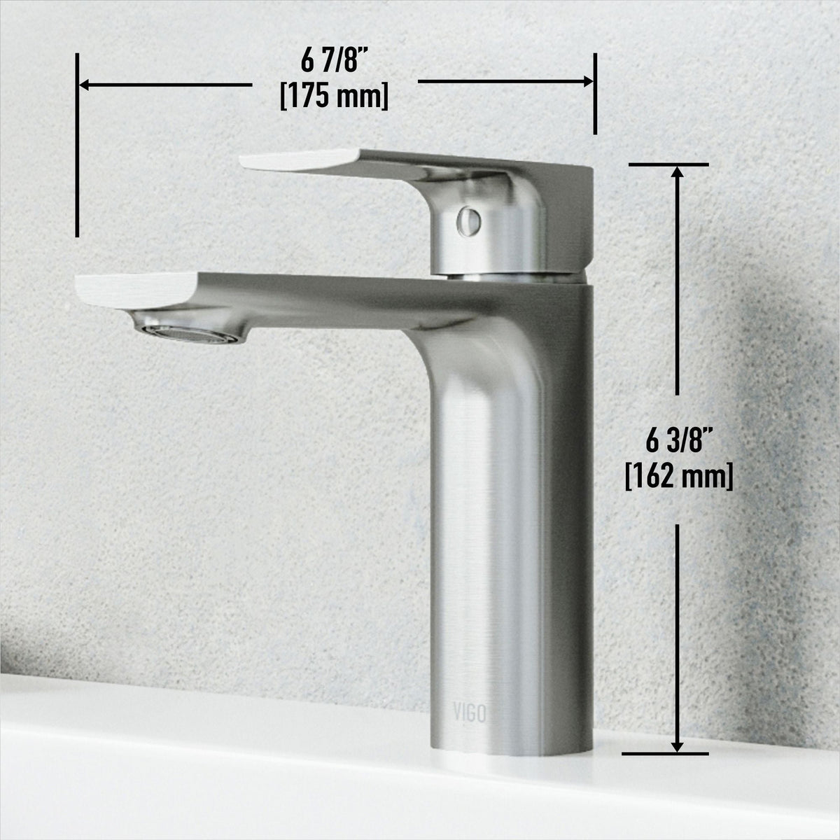 VIGO Davidson Single Handle Single Hole Bathroom Sink Faucet, WaterSense Certified, Brushed Nickel