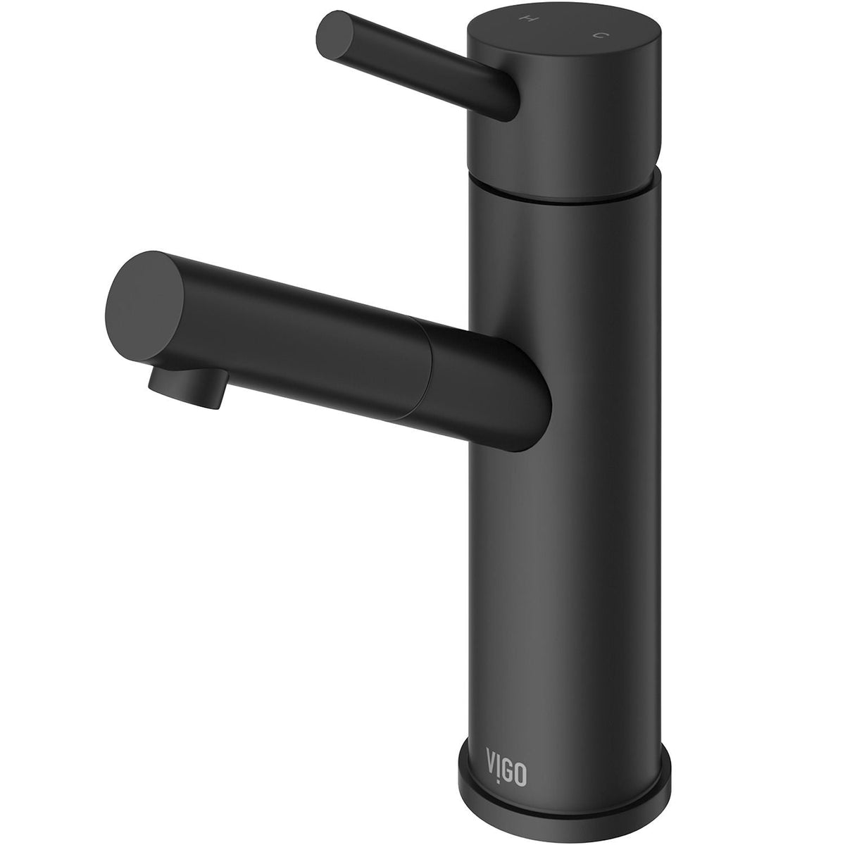 VIGO Noma Single Handle Single Hole Bathroom Sink Faucet, Matte Black,