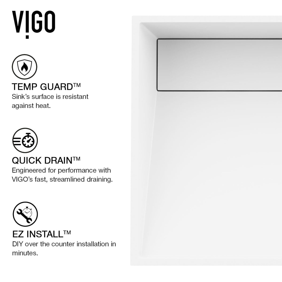 VIGO Starr Modern MatteStone 17x13-in Deep White Bathroom Sink/Basin with Rectangular Vessel