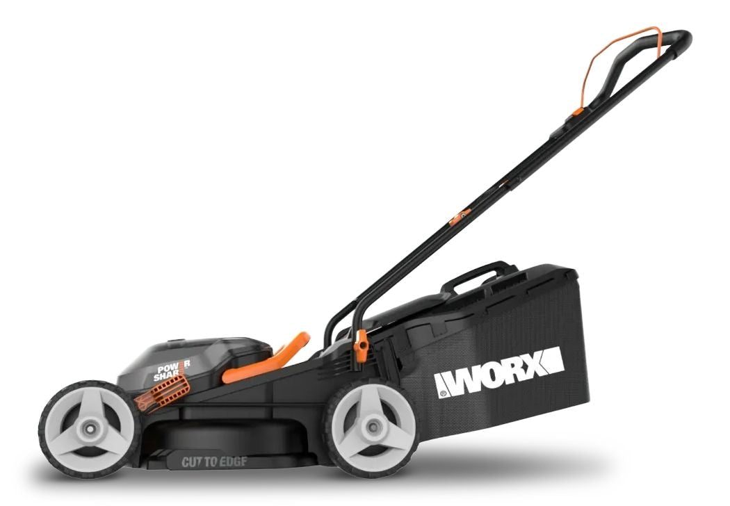WORX WG779 40V Power Share Cordless Mulching Poly Lawn Mower, 14-in