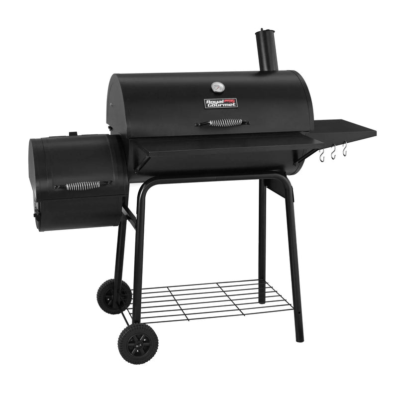 Gourmet 30" BBQ Charcoal Grill and Offset Smoker P4