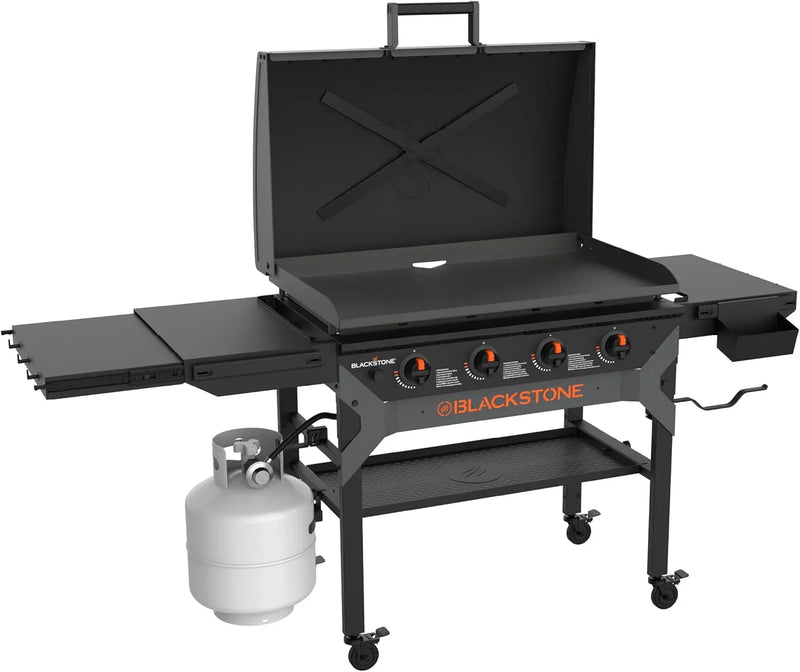 Iron-Forged 36" Omnivore Griddle – Premium Powder-Coated Steel with Reinforced Hood, Black Finish X7