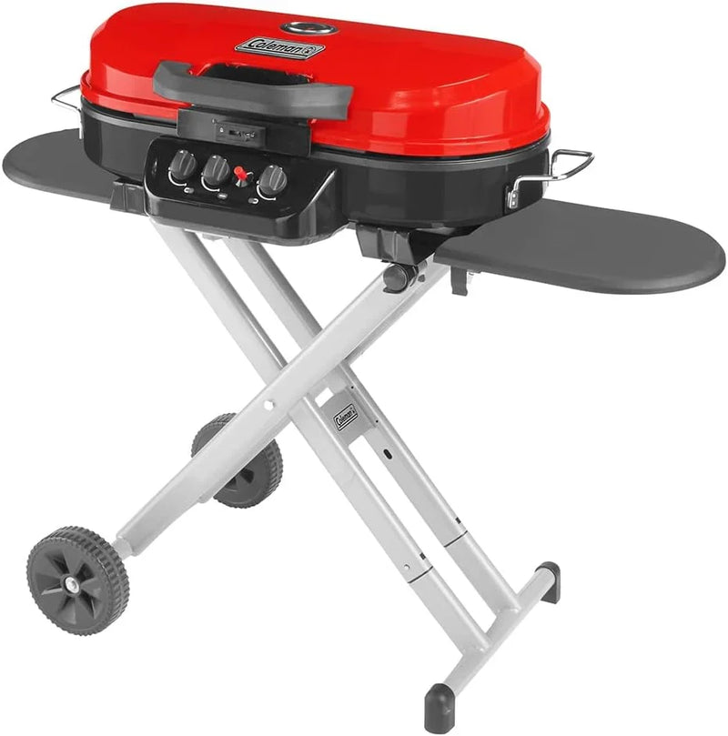 RoadTrip Portable Stand-Up Propane Grill with 3 Adjustable Burners & Instastart Ignition, 20,000 BTUs of Power for Outdoor Cooking G3