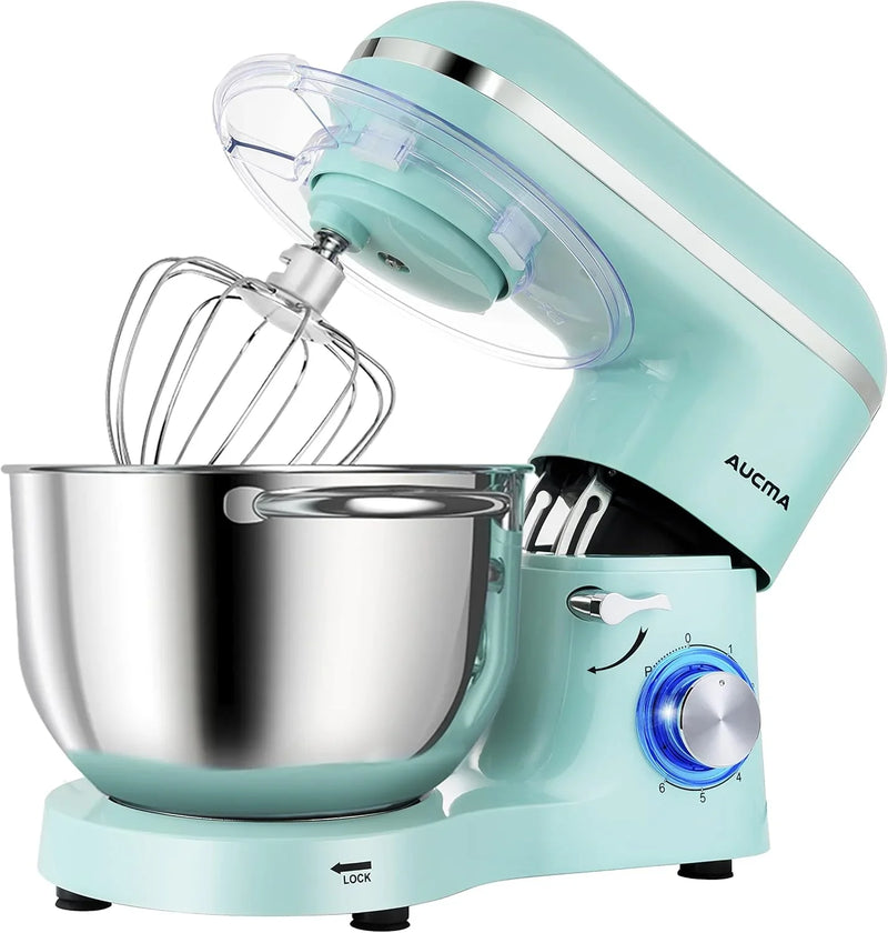 Vertical mixer, power 900 watts, capacity 8 gallons, large kitchen mixer, kitchen electric mixer with dough hook, whisk and stirring rod (blue, 8 gallons) Y2