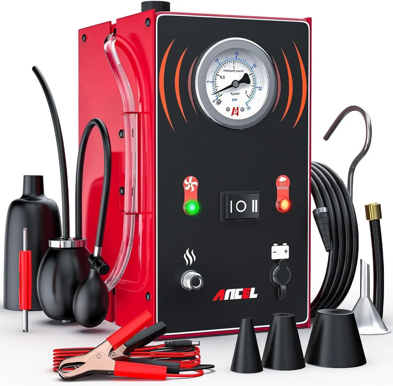 Smoke machine - The car model comes with an internal air pump, evaporative smoke machine leakage tester (with pressure gauge and flow meter), odorless car smoke machine leakage detector, and vacuum-type smoke tester for cars. F0