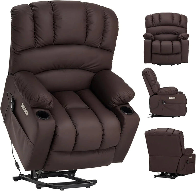 Electrically adjustable reclining chair - Electrically massaging adjustable reclining chair. The chair seat has a heating function. Large shell with velvet backrest. Suitable for the elderly and the elderly. Electrically adjustable reclining chair. Z3