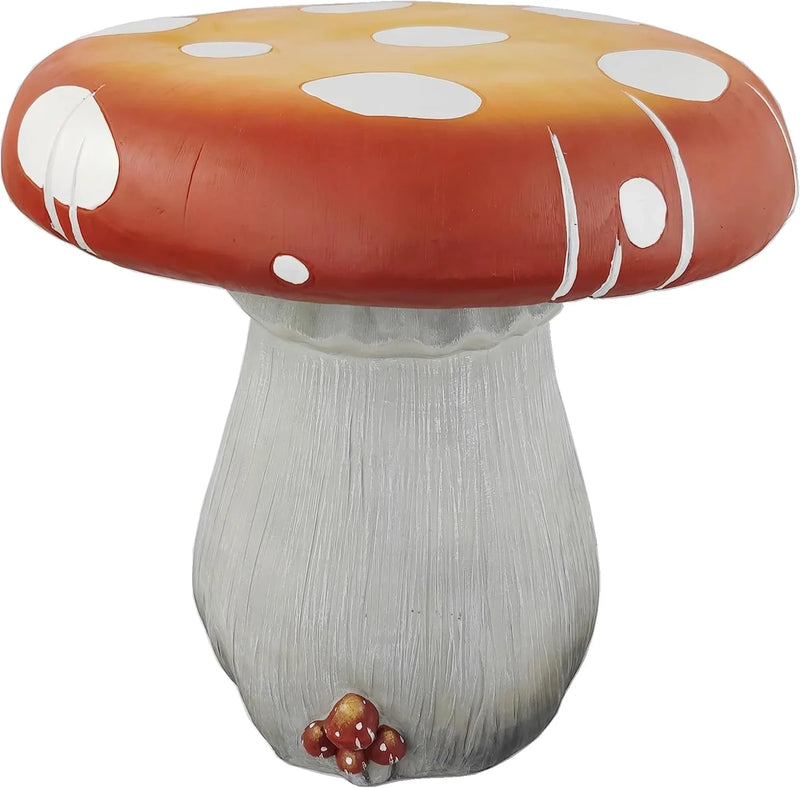 Resin statue 20.8 feet tall, indoor and outdoor dining table, large-sized sculpture, garden lawn, pool decoration, exterior courtyard of buildings, round dining table, chair decoration, red mushrooms Q9