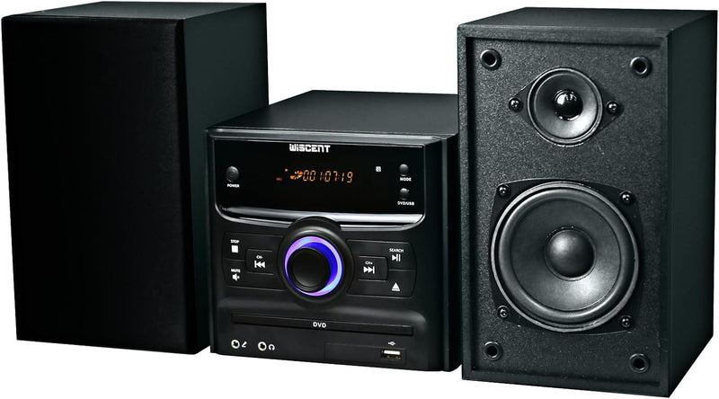 Bluetooth Stereo System, CD Player, Wireless Streaming, MP3, USB, Audio in, FM Radio, 30W, Micro Sound System L7