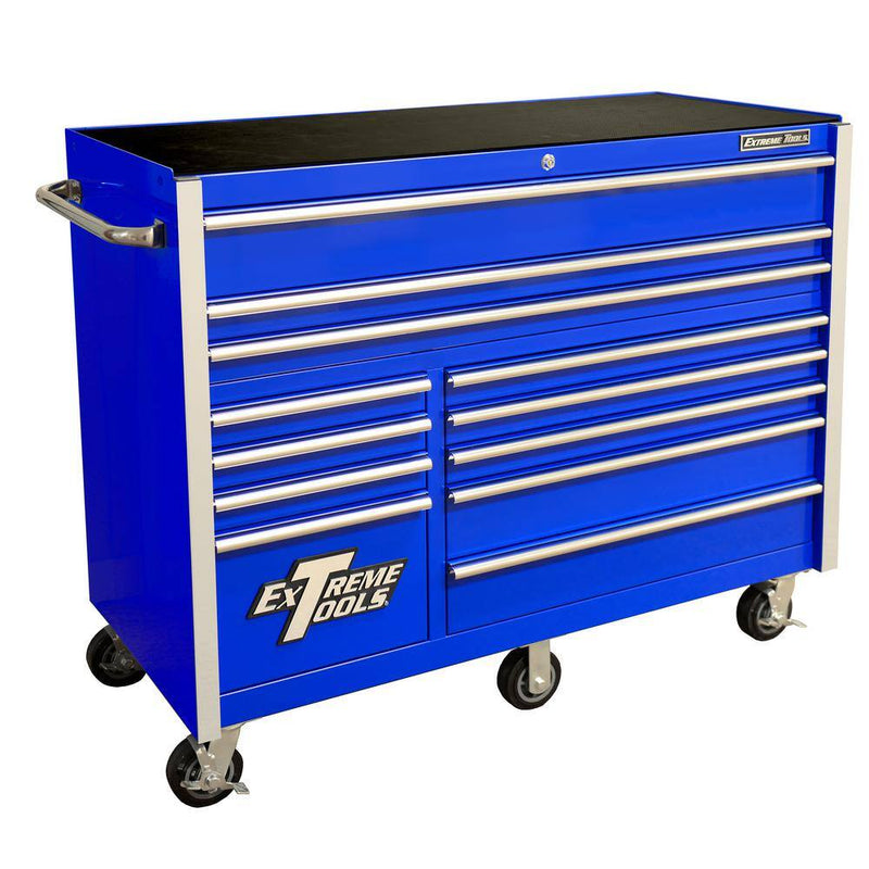 Extreme Tools THD Series 55 in. 12-Drawer Roller Cabinet Tool Chest in Blue THD552112RCBL H5