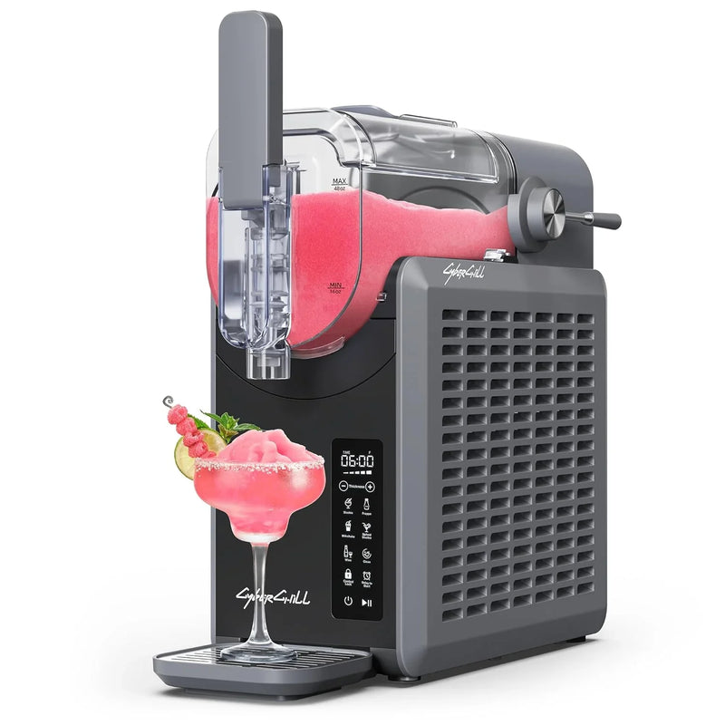 Slushie Machine,24-Hour Delay Start&Cold Retention, 68 oz Slushy Machine with Self-Cleaning Function, Frozen Drink Maker with 5 Preset Programs,Frozen Margaritas, Frappés, and More T0