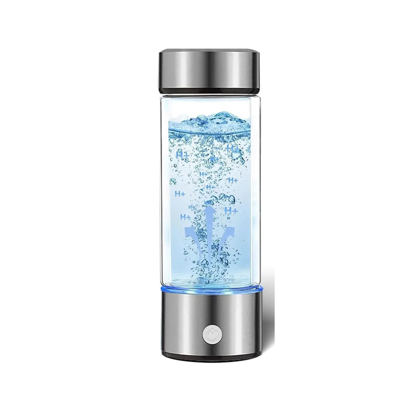 Hydrogen Water Bottle Generator(Silver) - Up to 6360 PPB - Certified H2 Generator- SPE/PEM Technology - - Portable Hydration & Athletic Performance System H8