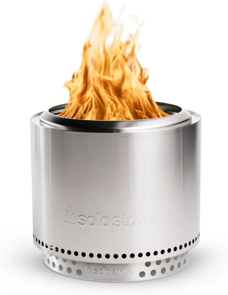 The "Stove Fire Pit" 2.0 with a bracket, 19.5-inch non-flaming pit, detachable ash tray - Portable outdoor fire pit - Stainless steel wood-burning fireplace, suitable for 4 - 6 people, weighs 21.75 pounds, ashes Z7