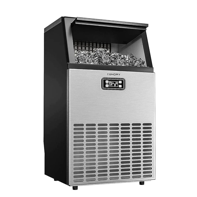 EUHOMY Commercial Ice Maker Machine, 100lbs/24H Stainless Steel Under Counter T8