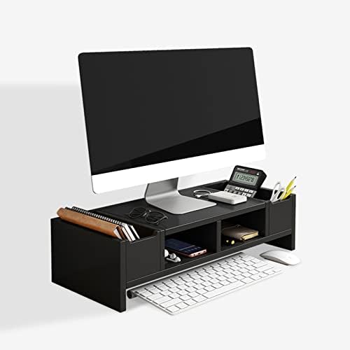 Floating TV Stand - Modern Furniture - Floating TV Stand with Drawers - Wooden Wall-mounted Cabinet Unit with Drawers - Double-layer Computer and TV Space Organizer台 E6