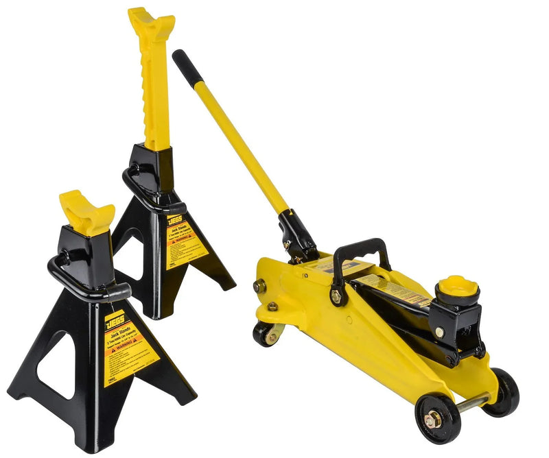 Hydraulic Utility Floor Jack & Stands Heavy Gauge Steel Frames R7