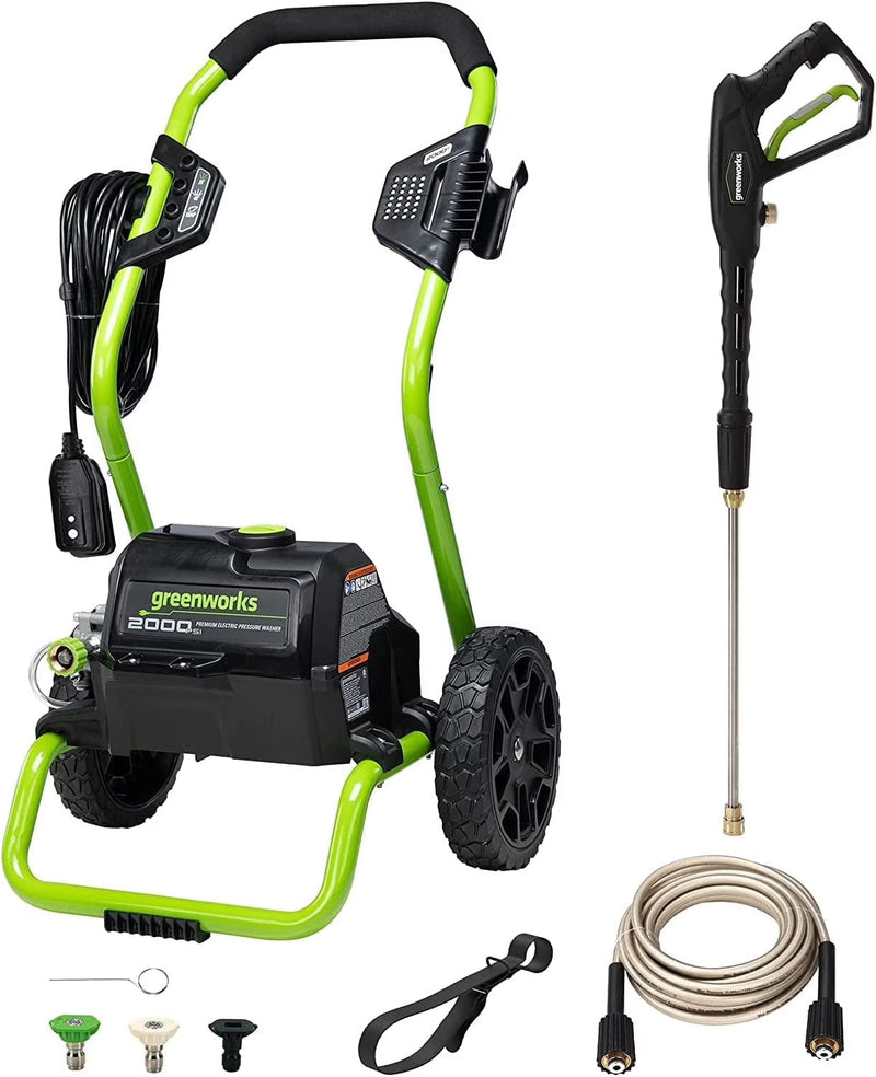 Greenworks 2000 Max PSI, 1.1 GPM (13 Amp) Electric Pressure Washer GPW2000-1RG O8