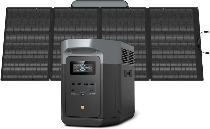 Portable Power Station, 2400W LFP Solar Generator, Full Charge in 1 Hr, 2048Wh Solar Powered Generator for Home Backup(Solar Panel Optional) P2