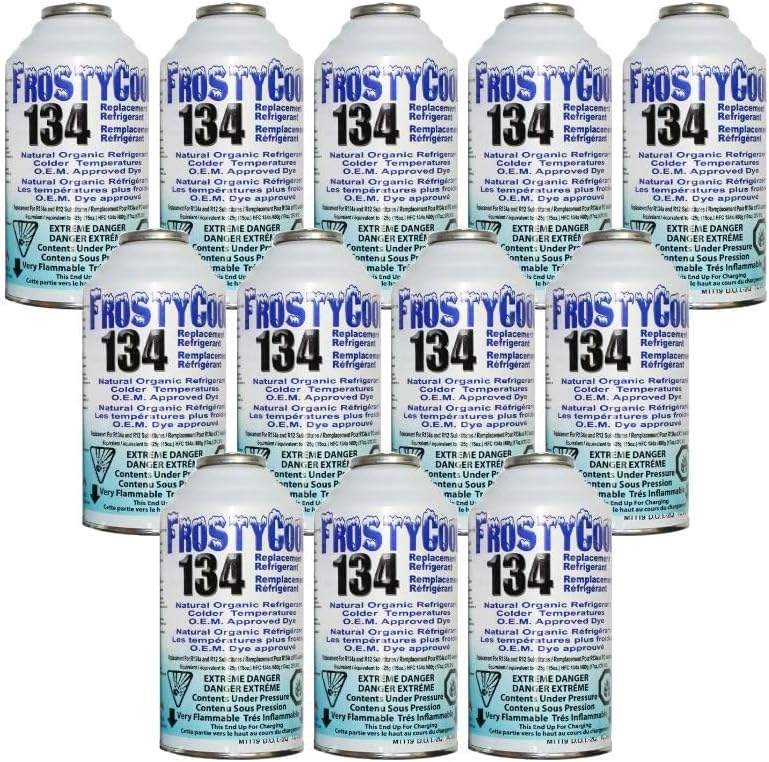 134 AC Replacement Refrigerant for R134a with R134 R12 AC Refrigerant 6oz. (Pack of 12) O3