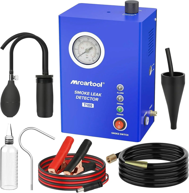Smoke machine leakage tester, 12-volt DC car smoke machine leakage detector, equipped with an air flow meter and an oil level gauge, suitable for all vehicles. Z9