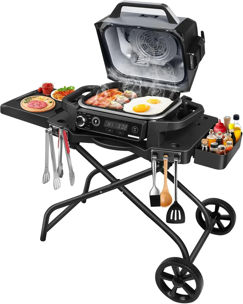 Collapsible Grill Stand for Ninja Woodfire Grill, Traeger, Pit Boss, and 22" Blackstone Griddle O3