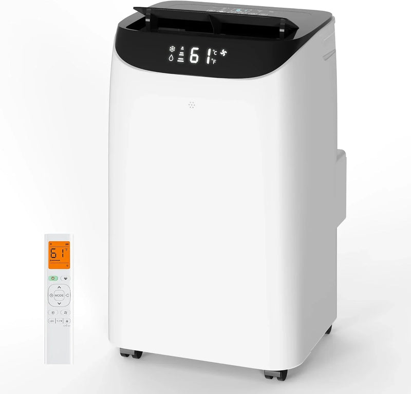 Portable Air Conditioner Cools Up to 700 Sq.Ft, 3-IN-1 Energy Efficient Portable AC Unit with Remote Control & Installation Kits for Large Room, Campervan, Office, Temporary Space R0