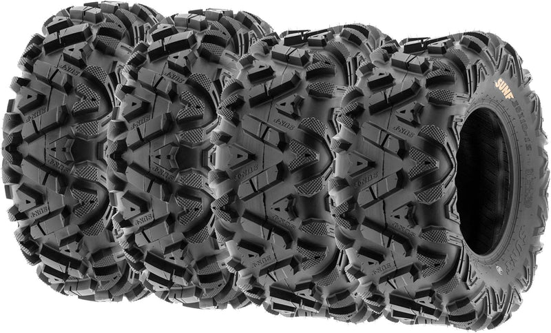 Set of 4 ATV UTV all-terrain Tires 25x8-12 Front & 25x10-12 Rear, 6 PR, Tubeless A033 P3