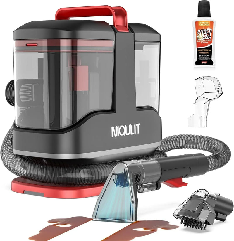 Portable Spot Cleaner Machine for Carpet and Upholstery, 15Kpa Powerful Suction for Pet Stain, Couche & Car, with Dual BrushHeads & Self-Cleaning System, Spot Cleaner for Area Rug, Stair and Furniture S6