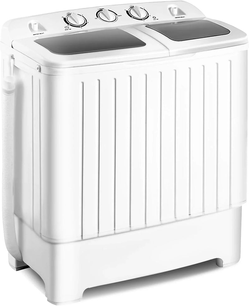 Portable mini compact two-cylinder washing machine (17.6 pounds) - Spanish model, rotary type, blue white K3